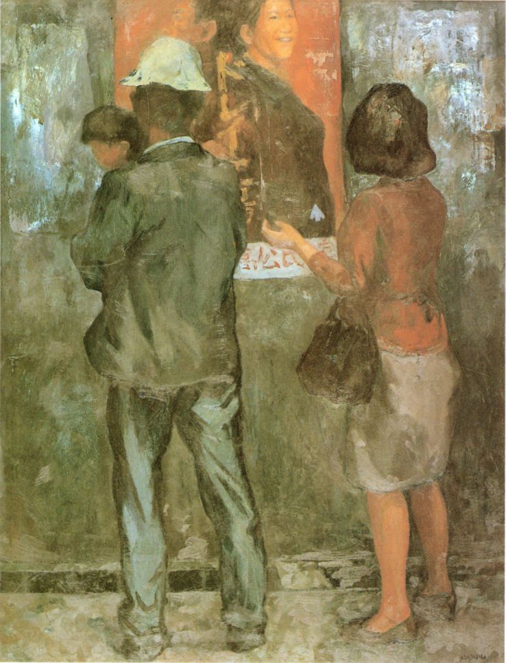 ポスターの前にて