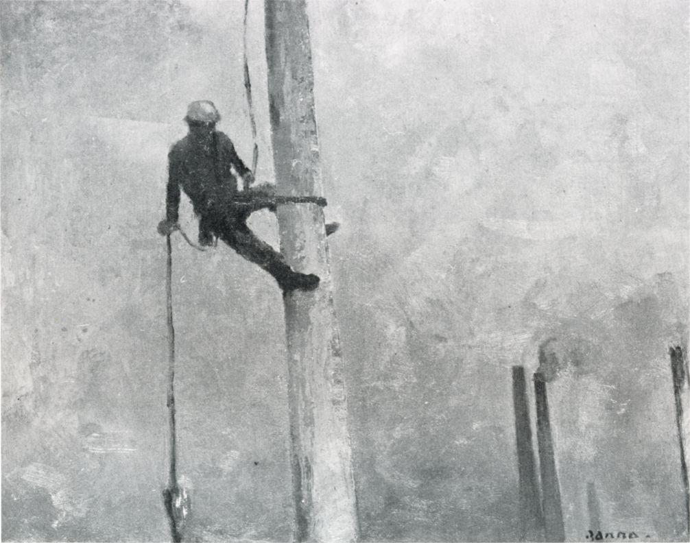 灰色の風景　架線